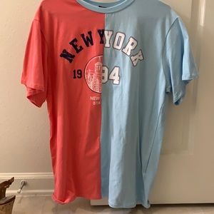 Split color NY tee